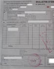 Bulletin d'émission des droits d'enregistrement 